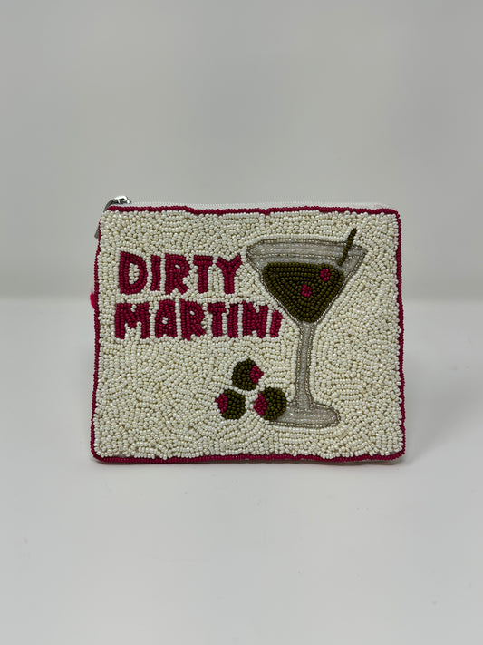 Dirty Martini Beaded Pouch