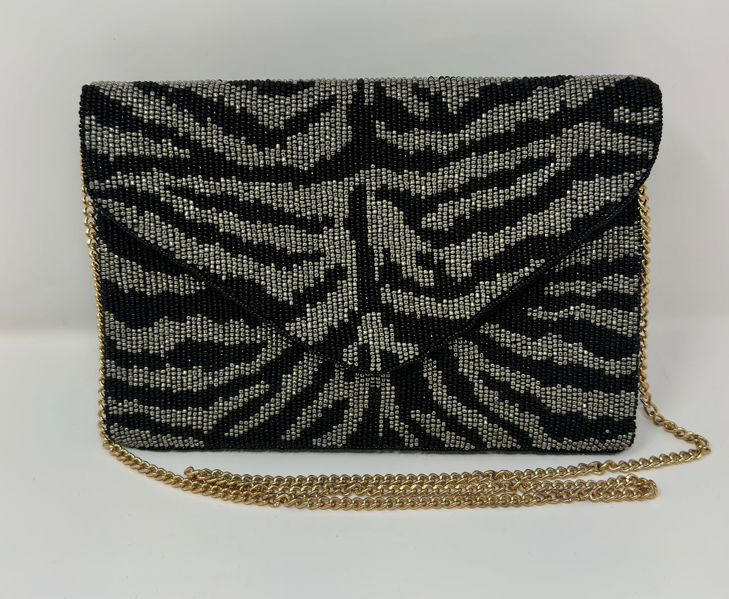 Beaded Clutch Zebra