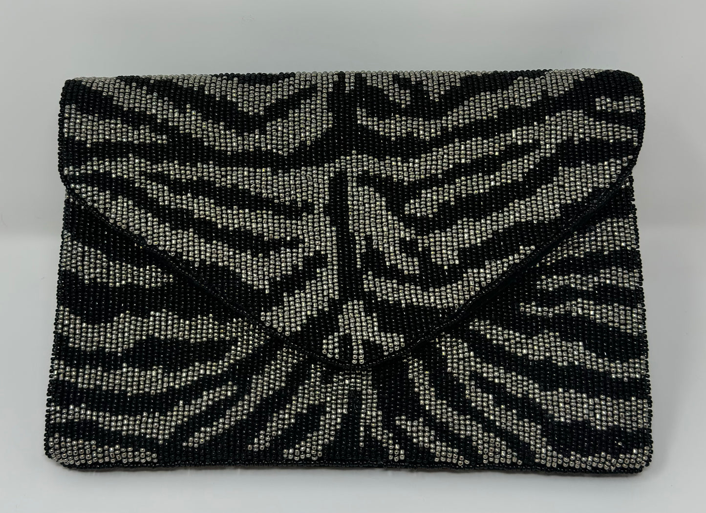 Beaded Clutch Zebra