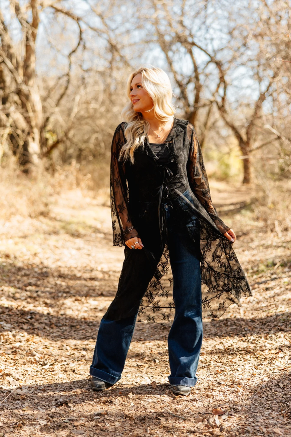 Long Lace Kimono
