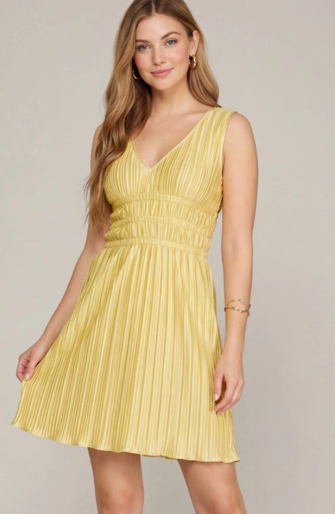 PLEATED DRESS