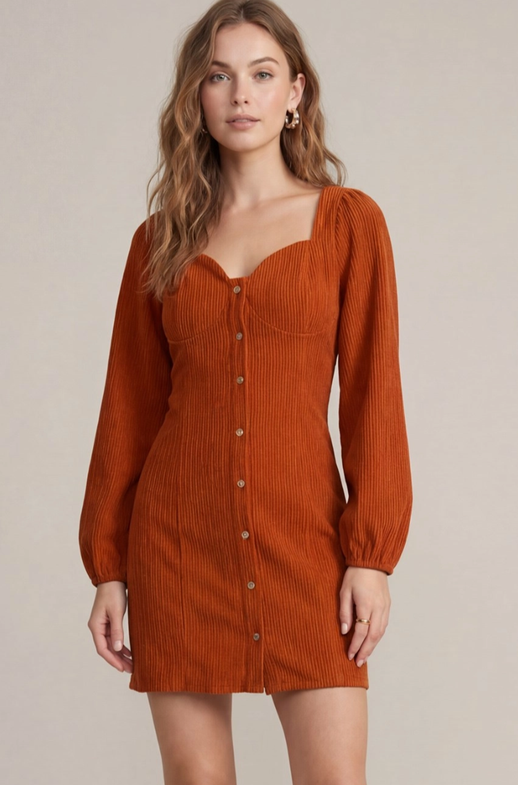 CORDUROY MINI DRESS